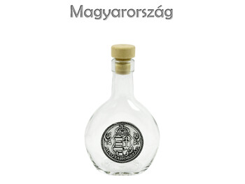 Pálinkás palack Címeres fémcímkés 0,2l Anf.