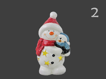 LEDes világító hóember figura + állat 20cm APF477840 2f