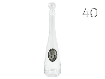 Pálinkás palack 40 évszámos fémcímkés 0,5l