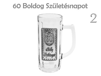 Söröskorsó 60 Boldog Születésnapot fémcímkés 0,5l