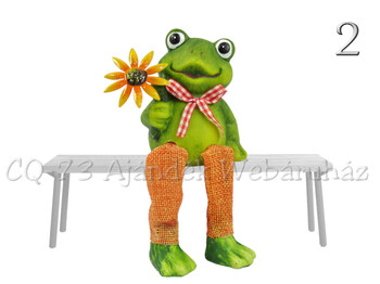 CQ9485 Lógólábú béka virággal 8cm 2f