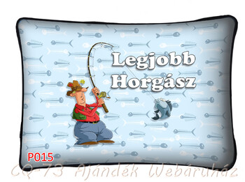 Díszpárna P015 Legjobb Horgász 34x22cm