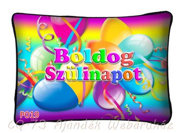 Díszpárna P019 Boldog Szülinapot 34x22cm