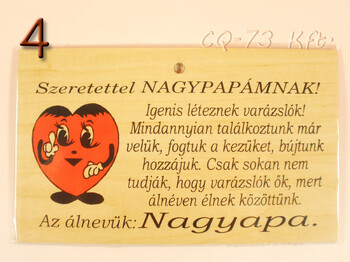 Fatábla okoskodó 18x11cm