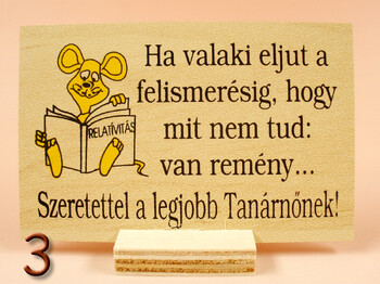 Fatábla kis talpas 10x7cm