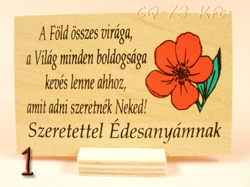 Fatábla kis talpas 10x7cm