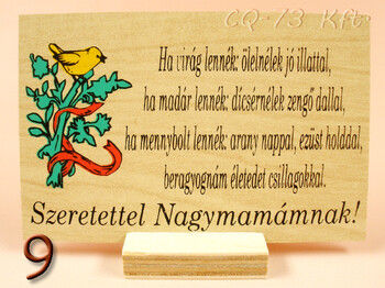 Fatábla kis talpas 10x7cm