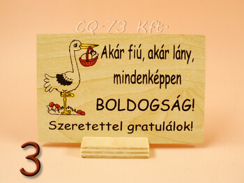 Fatábla kis talpas 10x7cm