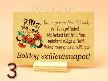 Fatábla kis talpas 10x7cm