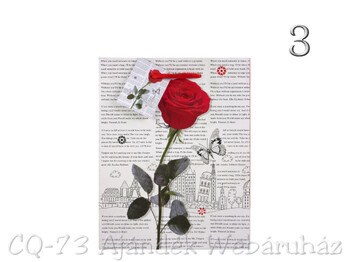 CQ3584 Ajándéktasak rózsás közép 18x23cm 4f