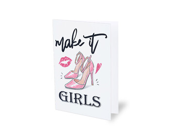 Képeslap Make it girls cipő + boríték 12x17cm 236902