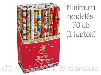 Karácsonyi csomagolópapír 70x200cm 12f