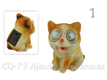 Solar lámpa macska 10cm 095500260 4f