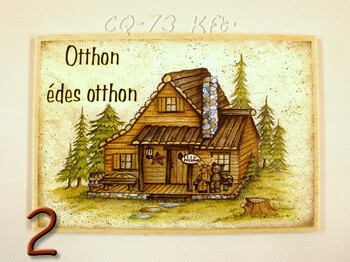 Ajtótábla Otthon 9x13cm