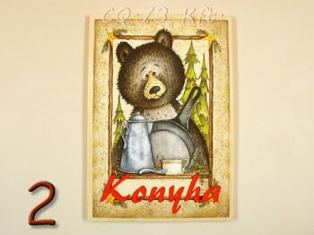 Ajtótábla Otthon 9x13cm