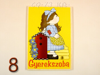 Ajtótábla Otthon 9x13cm